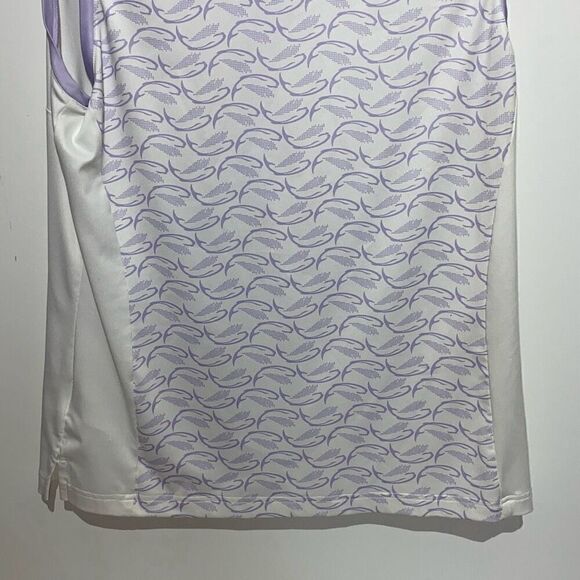 Adidas Women's White Climacool Half Button Sleeveless Golf Polo Shirt Size Large - Picture 6 of 9